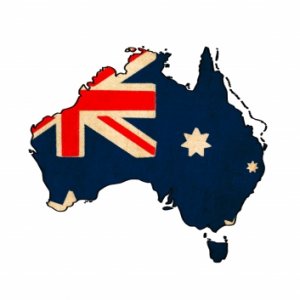 Australia Map On Australia Flag